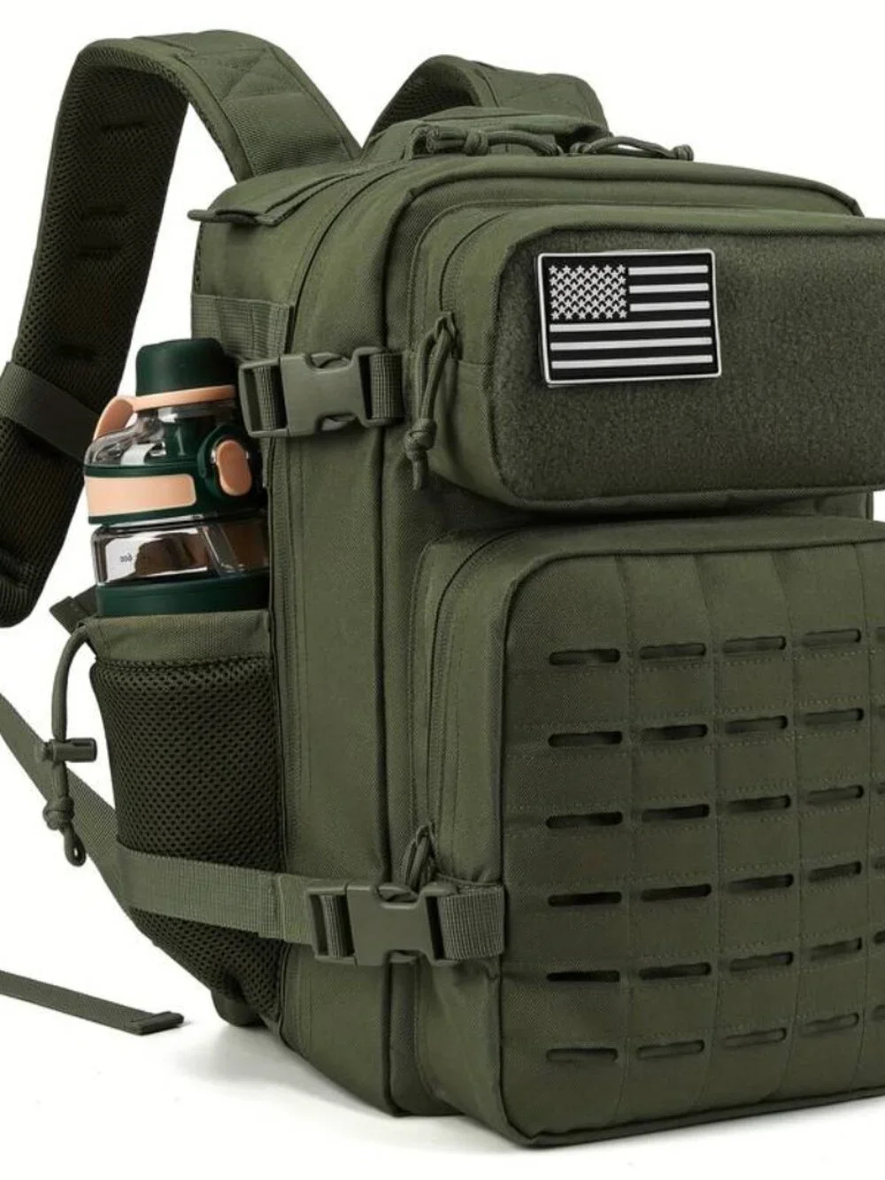 Unisex 25L Office Laptop Backpack with Molle Hiking Trekking Bug Out Dual Cup